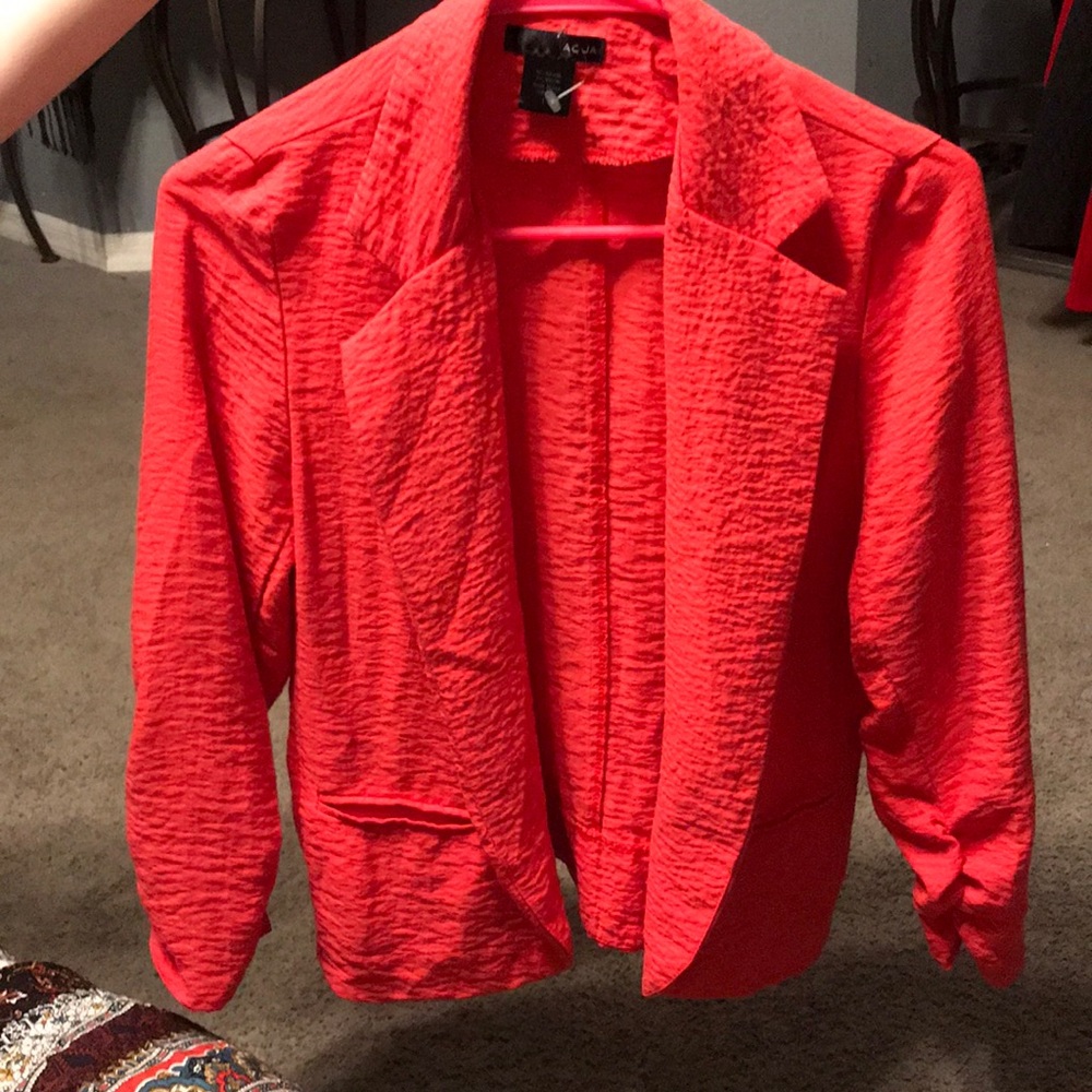 Coral Blazer Ruched-Sleeves. Macy’s at $48 now $30